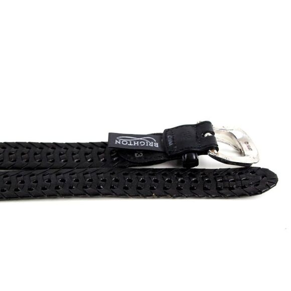 Brighton WOVEN DARK BROWN LEATHER 1"Wd DRESS CASUAL WOMEN'S BELT Sz M/32 (T12 - Picture 12 of 12